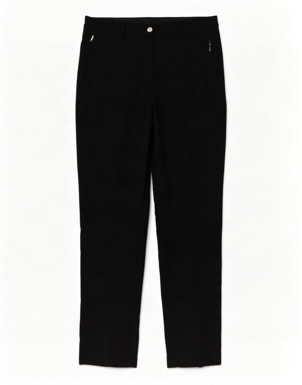 Marks & Spencer Kvinder Højtaljede Casual Bukser UK 12 Medium W32 L32 Sort