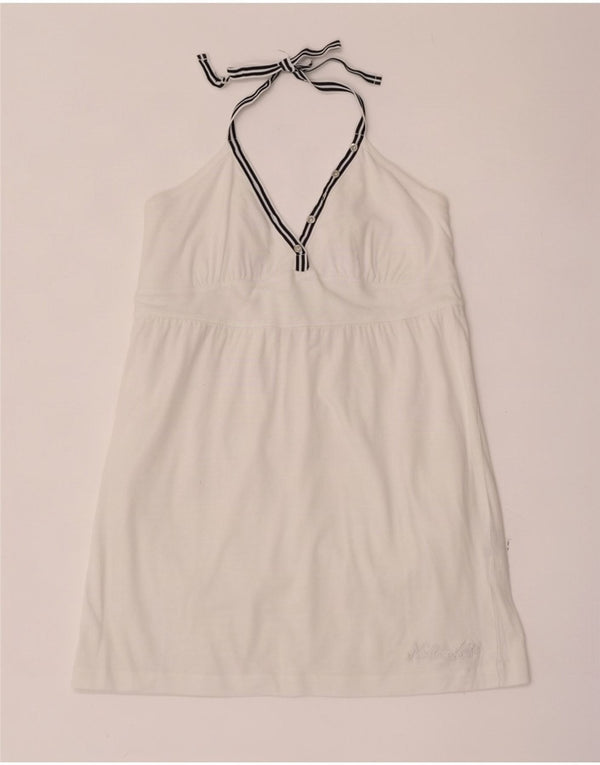 North Sails Dame Crop Halter Top UK 14 Large White Bomuld