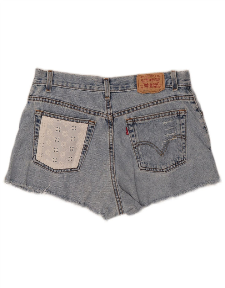 LEVI'S Womens 550 Distressed Denim Shorts US 12 Large W30 Blue