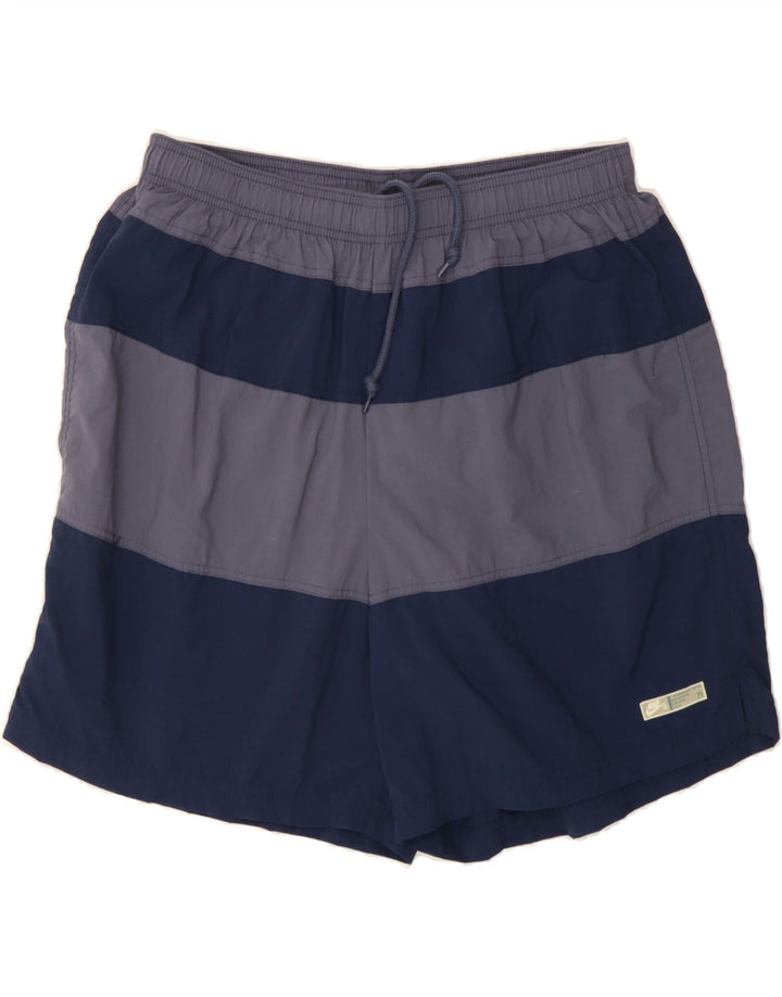NIKE Mens Swimming Shorts 2XL Blue Striped Nylon Vintage Nike and Second-Hand Nike from Messina Hembry 
