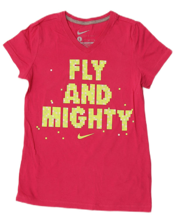 Nike piger grafisk t-shirt top 12-13 år stor pink