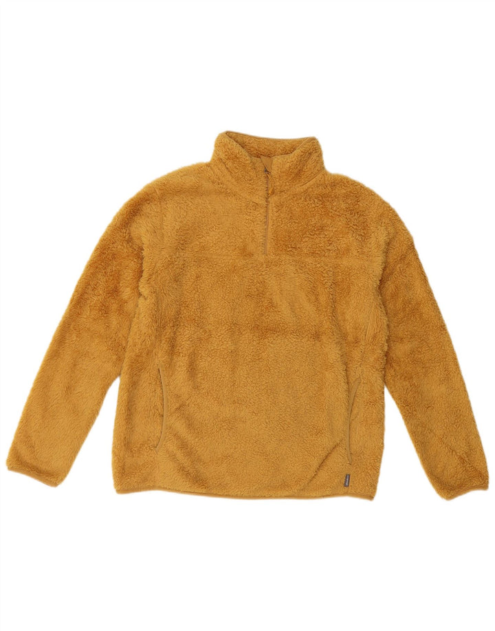 Eddie Bauer Fleece Jumper med lynlås til kvinder UK 10 Lille gul polyester