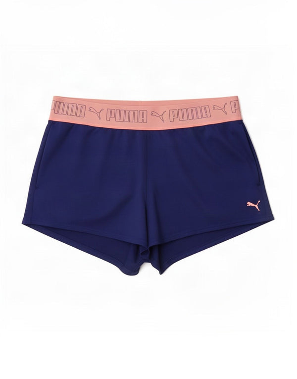 Puma Graphic Sports Shorts til kvinder UK 16 Large Blue Colourblock