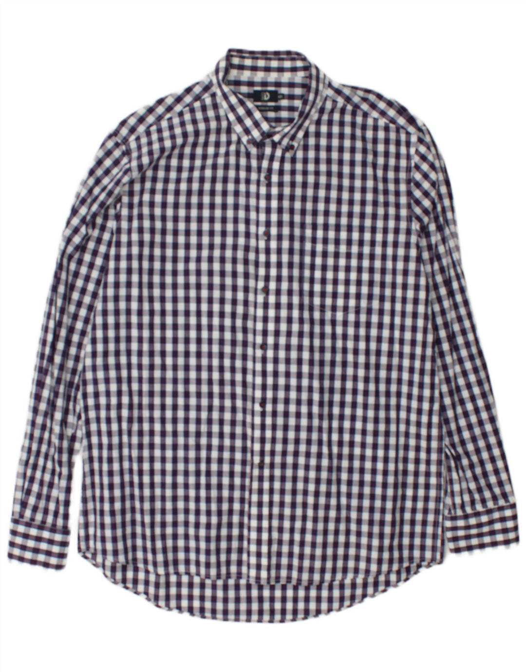 Dacks herre Regular Fit skjorte 2XL marineblå Gingham bomuld
