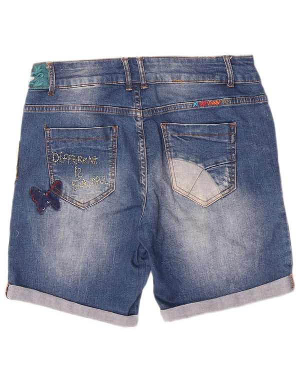 Desigual Womens Denim Shorts Medium W28 Blue Cotton