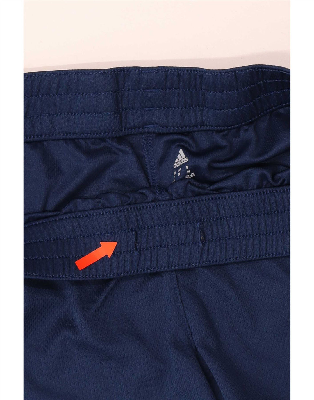 Adidas Womens Climalite Sportshorts UK 12/14 Medium Navy Blue Polyester