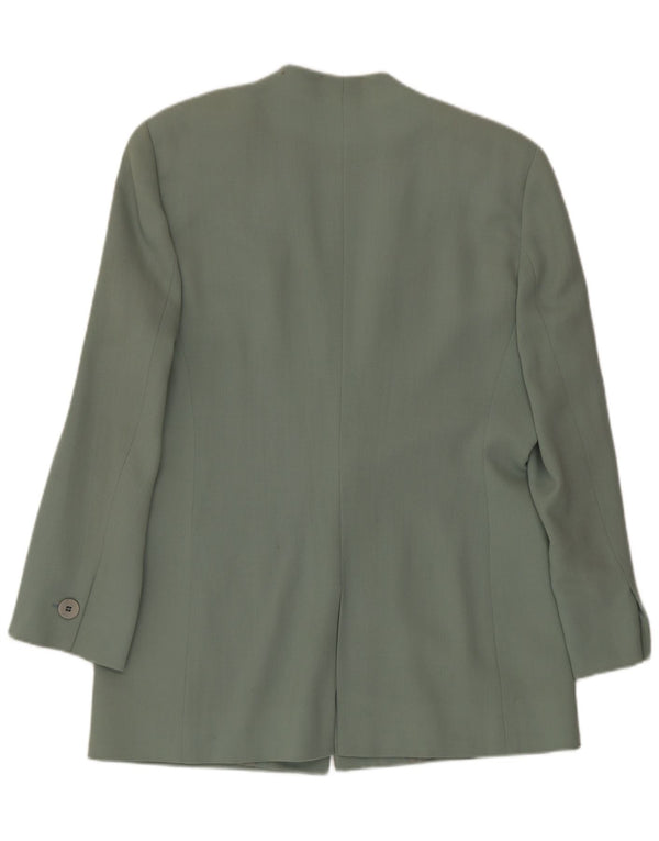 MANI Dame 2-knaps blazerjakke IT 44 Medium Green Virgin Wool