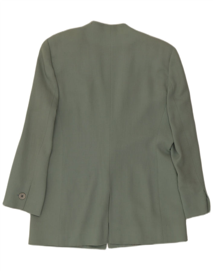 MANI Dame 2-knaps blazerjakke IT 44 Medium Green Virgin Wool