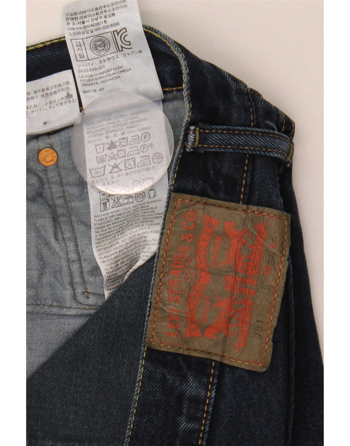 Levi's Herre 751 Straight Jeans W34 L32 Marineblå Bomuld