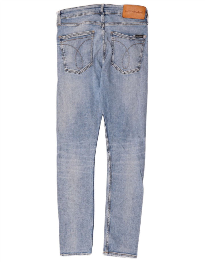 CALVIN KLEIN Dame Skinny Jeans W32 L32 Blå Bomuld