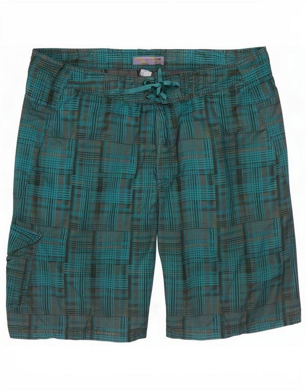 Fat Face Herre svømmeshorts XL blå ternet polyester