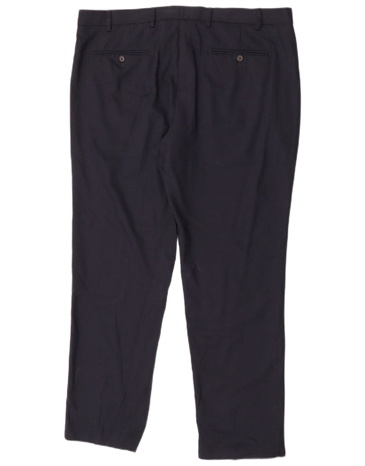 Marks & Spencer Dame Lige Regular Fit Suit Bukser W40 L30 Marineblå