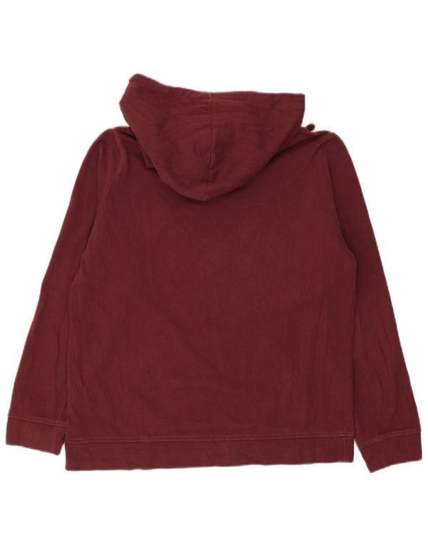 Vans Dame Grafisk Hoodie Jumper UK 16 Large Bourgogne Bomuld