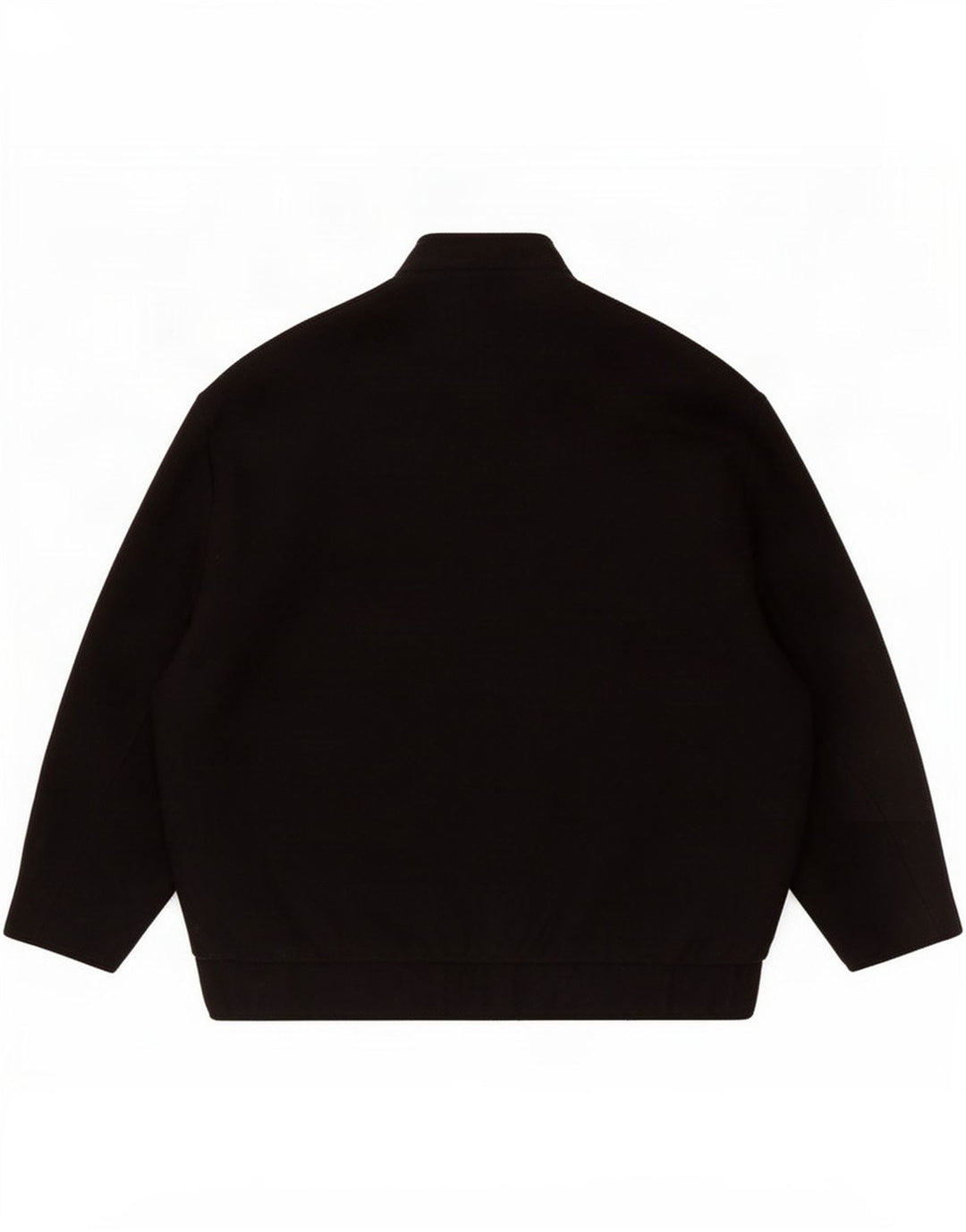 Zara Dame Oversized Bomber Jacket UK 10 Small Black Wool