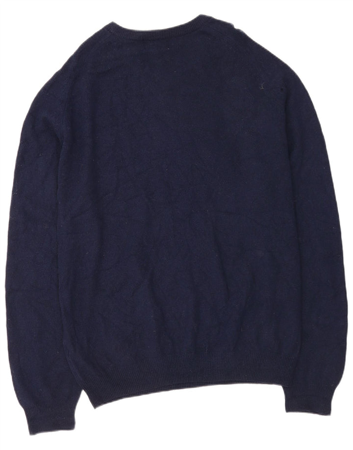 Marks & Spencer Herre sweater med rund hals XL marineblå lammeuld