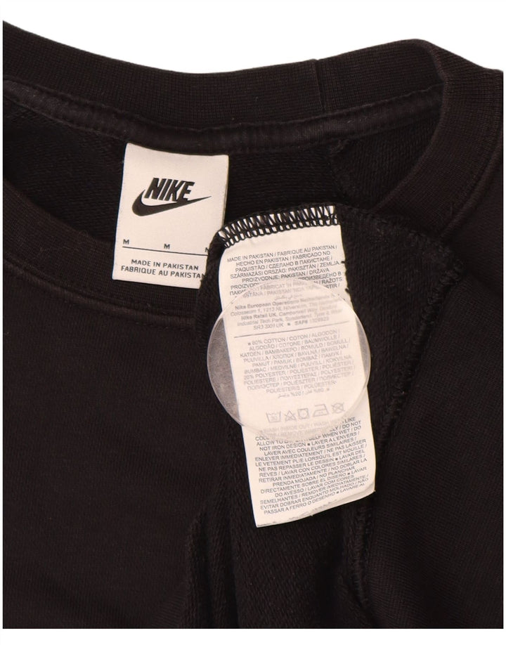 NIKE Sweatshirt Jumper UK 14 Medium Sort Bomuld
