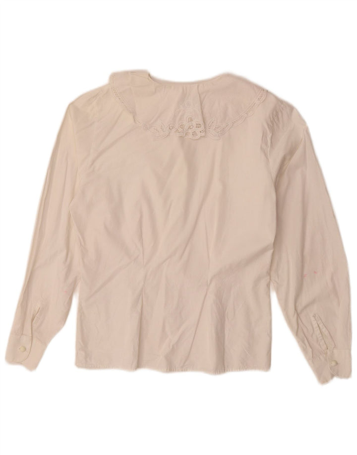 Benetton skjortebluse til kvinder UK 14 Medium White