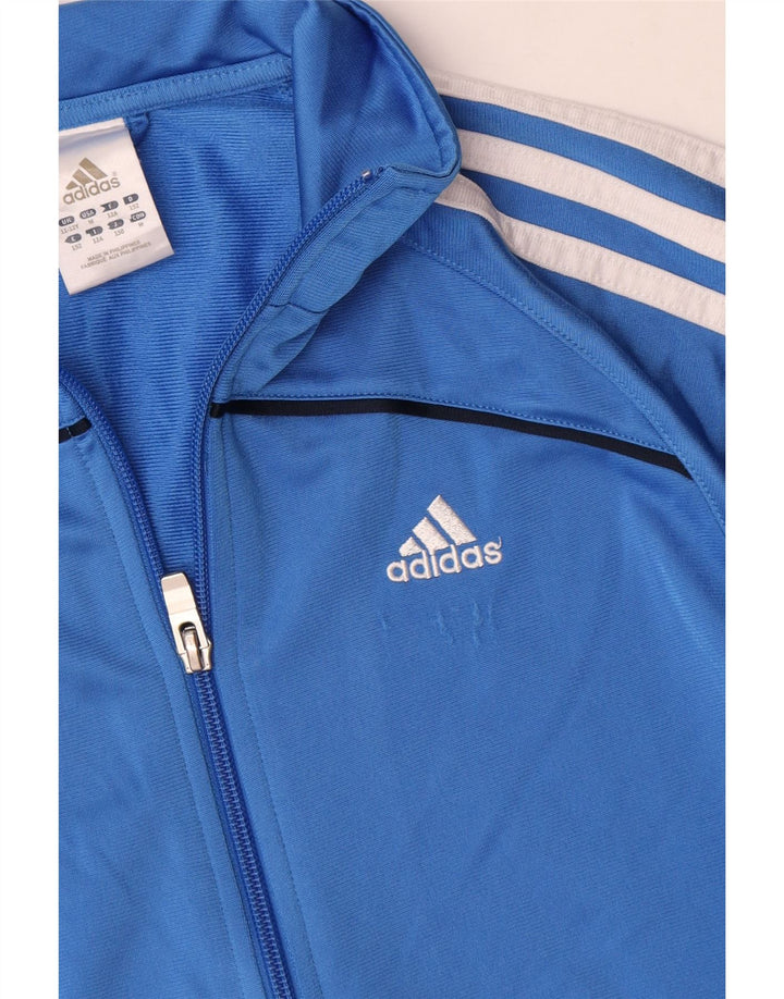 Adidas Drenge Træningsdragt Topjakke 11-12 År Blå Polyester