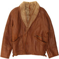 VINTAGE Shearling-jakke til mænd UK 42 XL Brun