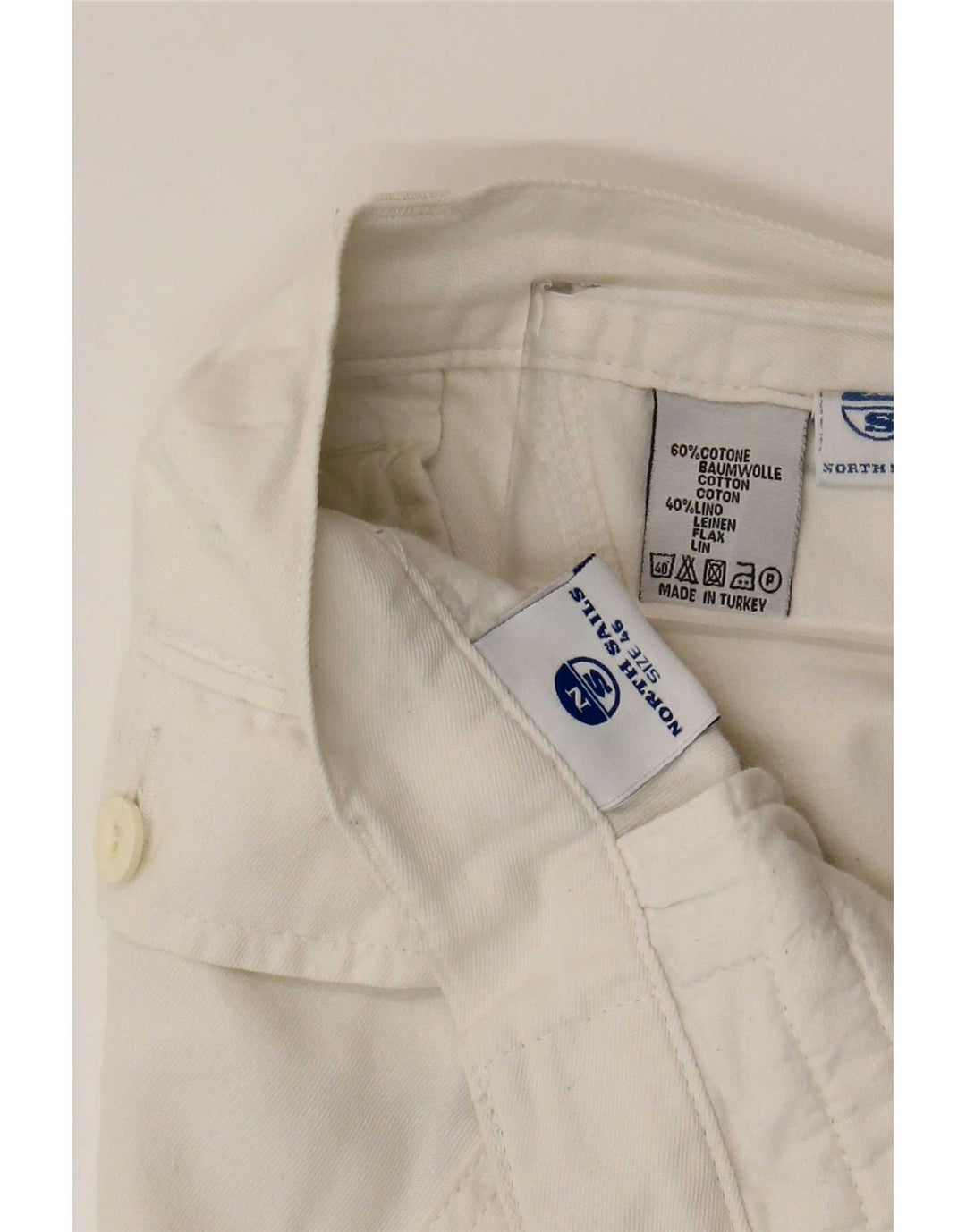 North Sails Herre Cargo Bermuda Shorts IT 46 Small W32 Hvid Bomuld
