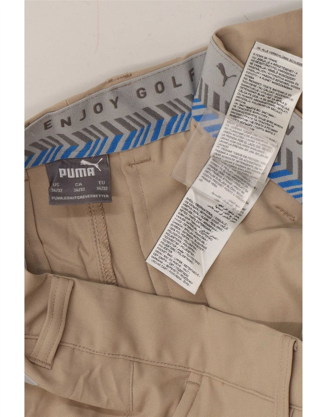 Puma Herre Slim Chino Bukser W34 L32 Beige Polyester