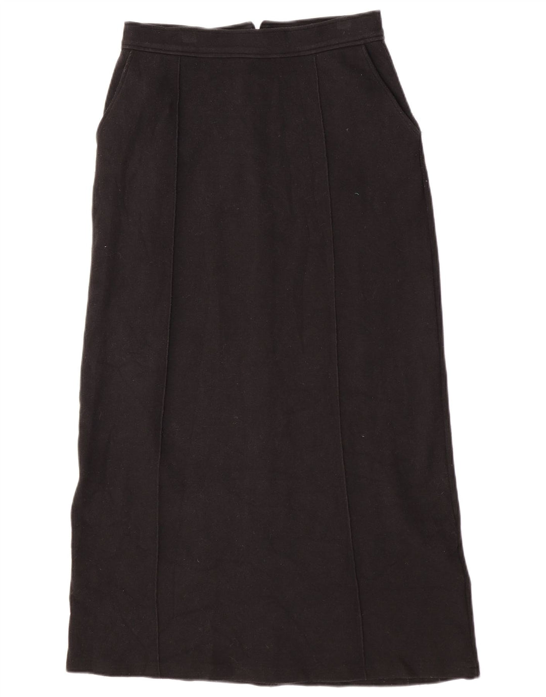 Zara Dame Højtalje Maxi Nederdel Medium W30 Sort Polyester