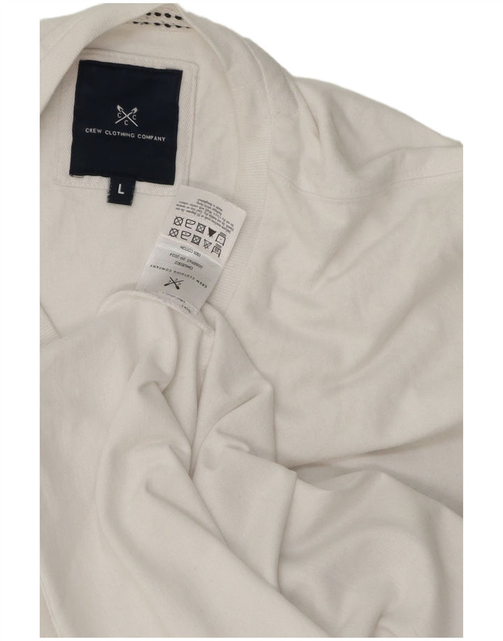 Crew Clothing Herre T-Shirt Top Stor Hvid Bomuld