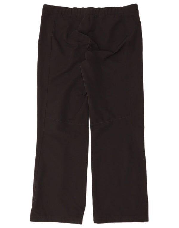 Adidas Womens Wide Leg Casual Trousers UK 14 Large W34 L31 Black Polyester