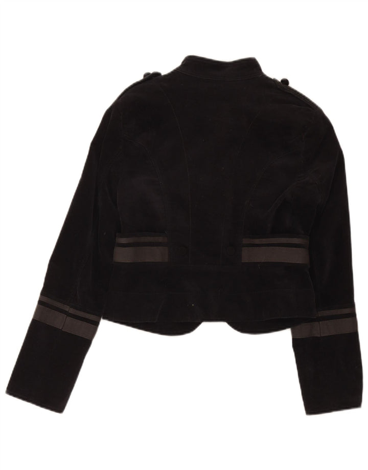 Zara Bolero-jakke til kvinder UK 8 Small Black Colourblock Bomuld
