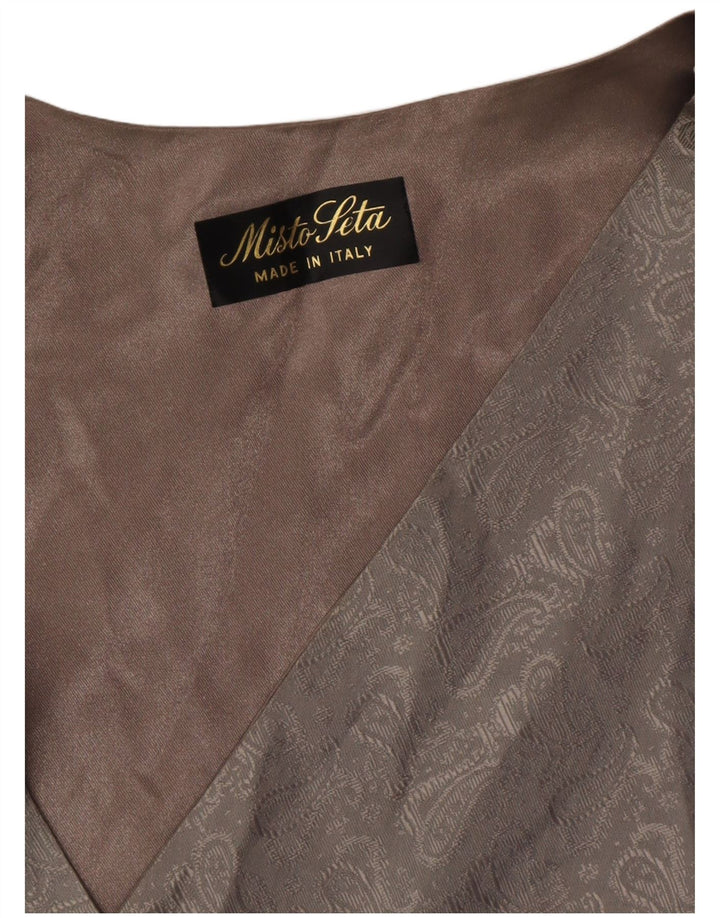 Vintage vest til mænd, stor grå Paisley