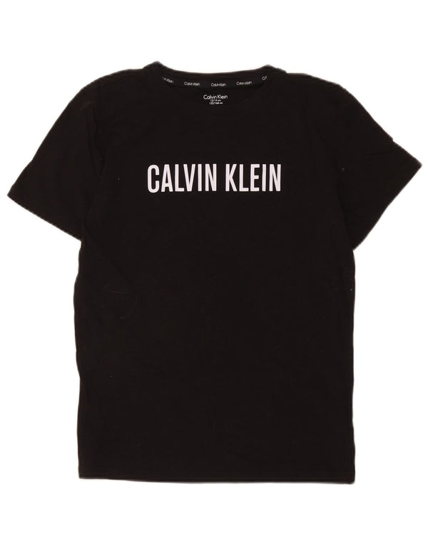 Calvin Klein Boys Grafisk T-Shirt Top 12-13 år Sort Bomuld