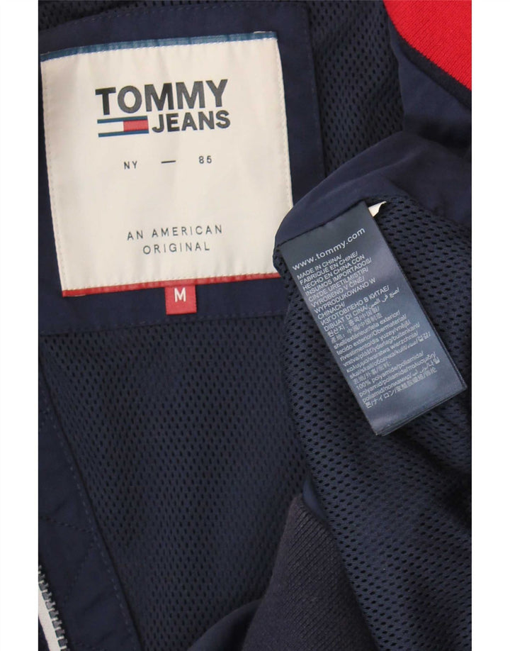 Tommy Hilfiger Herre Bomber Jacket UK 38 Medium Navy Blue Polyamid