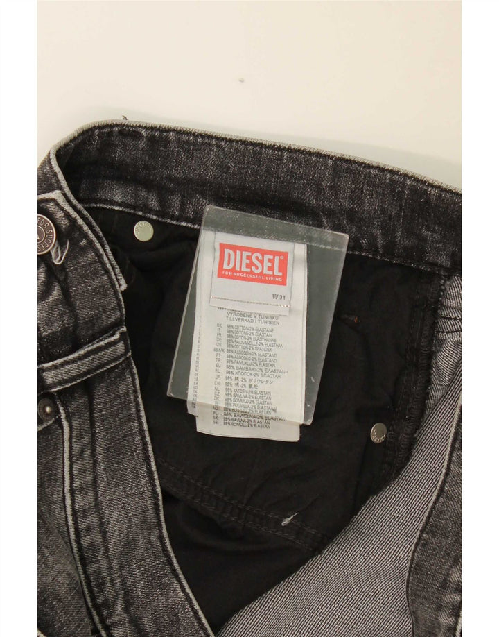Diesel Dame Distressed Slim Jeans W31 L31 Grå Bomuld