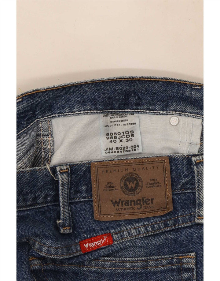Wrangler Straight Jeans til mænd W40 L30 blå bomuld