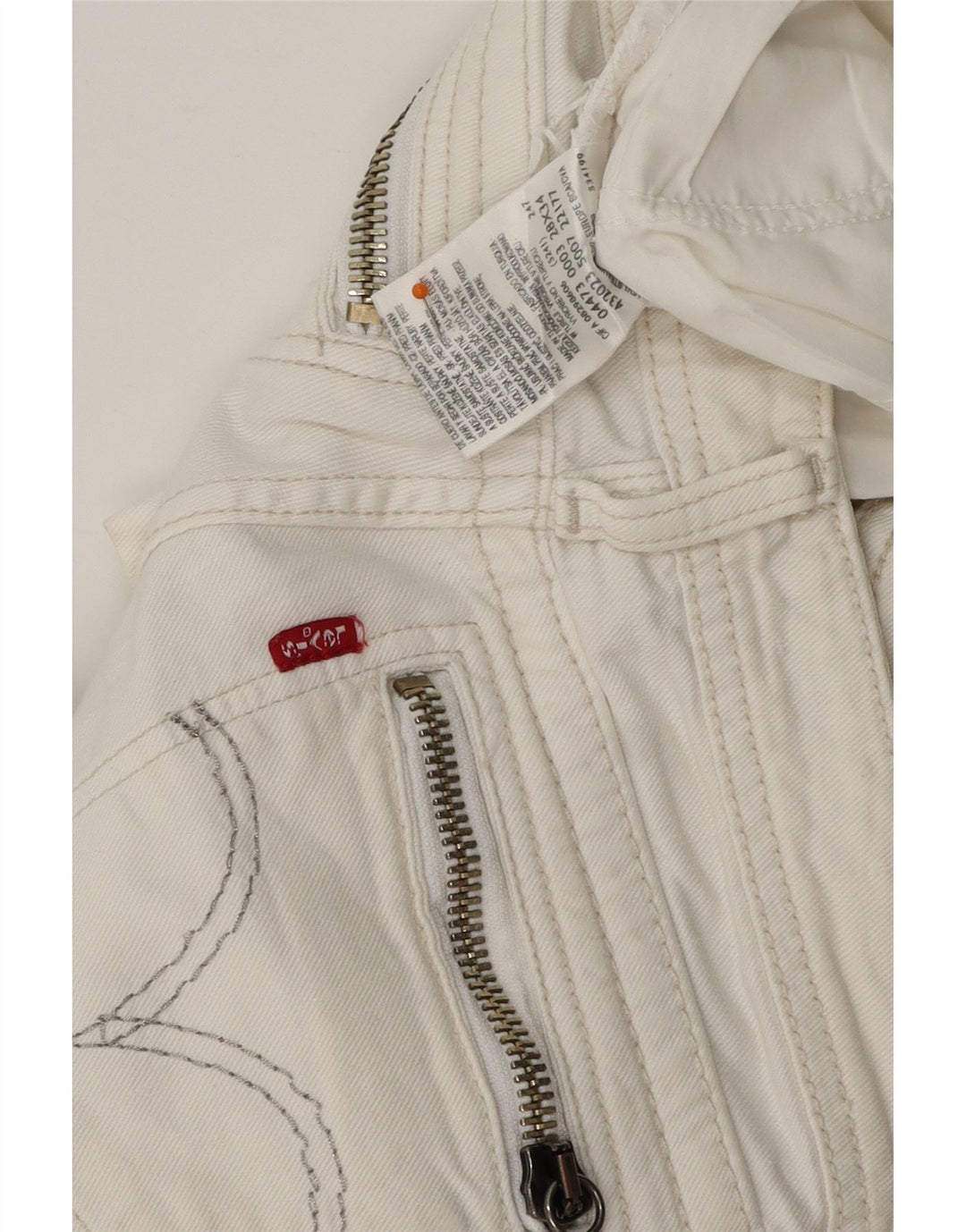 LEVI'S denimshorts til kvinder W28 Medium hvid bomuld