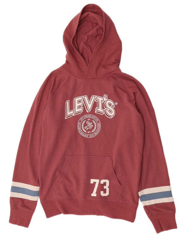 Levi's Boys Grafisk hættetrøje 13-14 år Burgundy Colourblock Bomuld