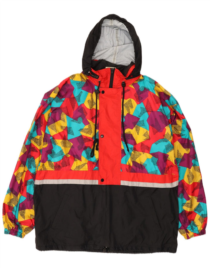 MARCEL CLAIR Herre Loose Fit Regnjakke med hætte UK 38 Medium Sort