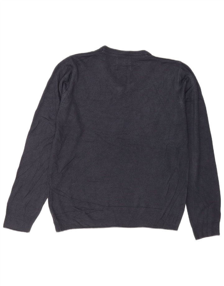 Marks & Spencer Herre Regular Fit V-hals sweater Medium Navy Blue
