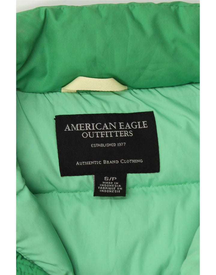 American Eagle Outfitters Womens Polstret Gilet UK 10 Small Green Polyester