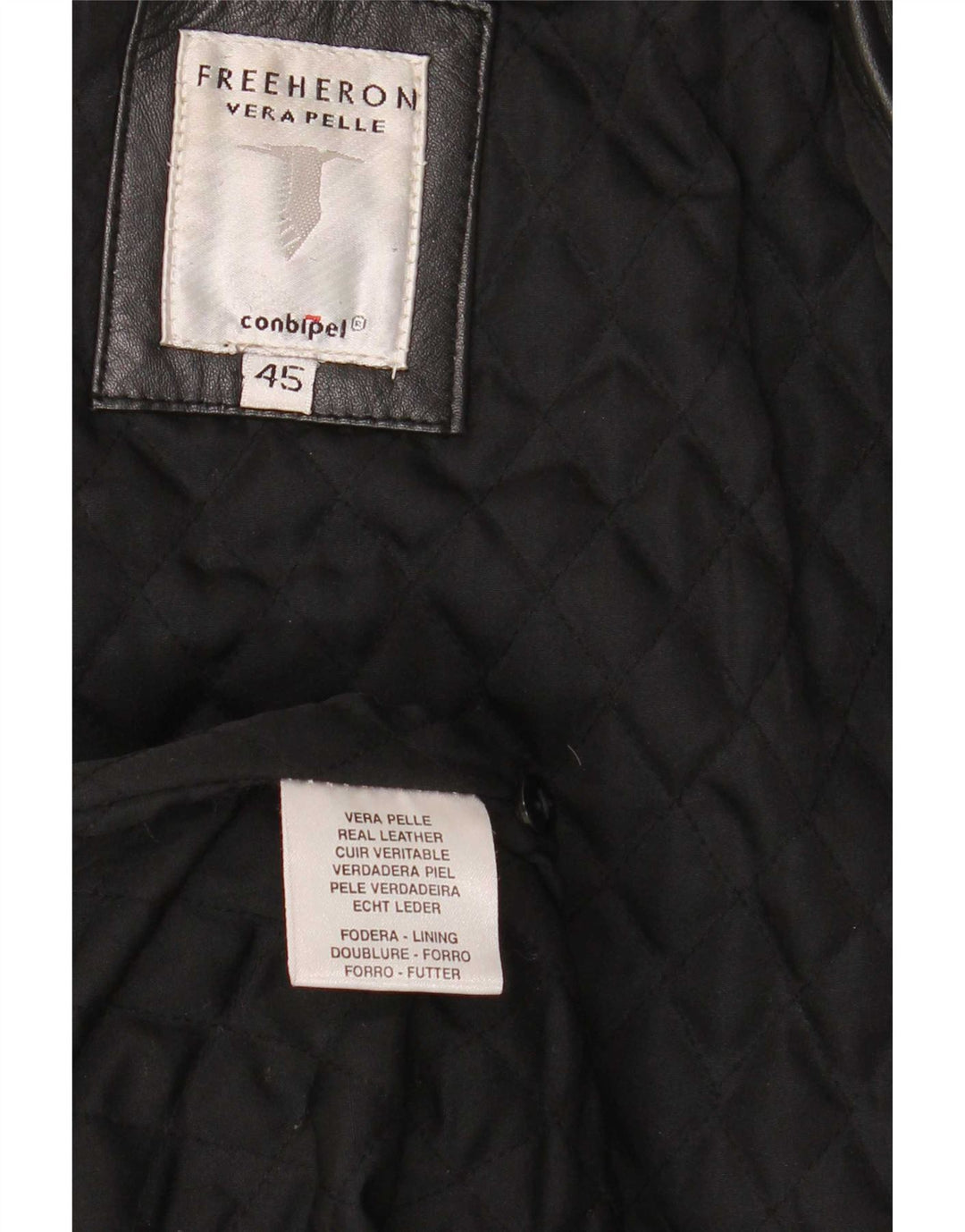 Conbipel Dame Læderjakke IT 45 Medium Sort