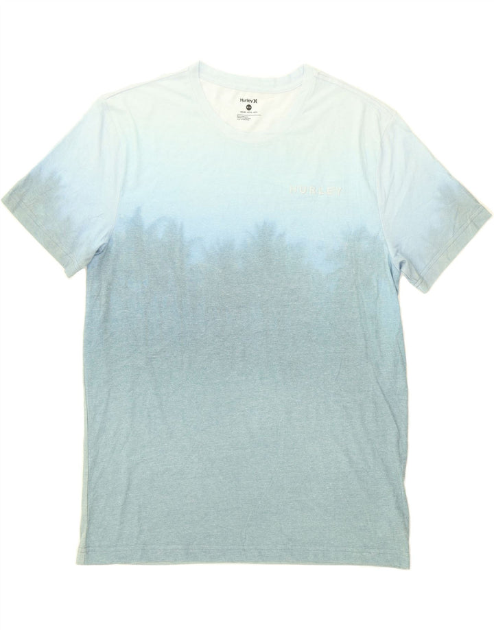 HURLEY Mens T-Shirt Top Medium Blue Colourblock Cotton Vintage Hurley and Second-Hand Hurley from Messina Hembry 