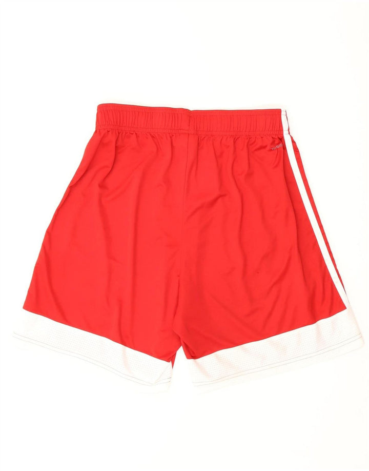 Adidas Womens Climalite Sportshorts UK 12 Medium Red Colourblock