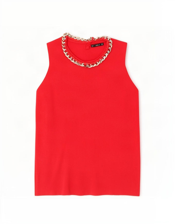 Zara Damevest Top UK 12 Medium Rød