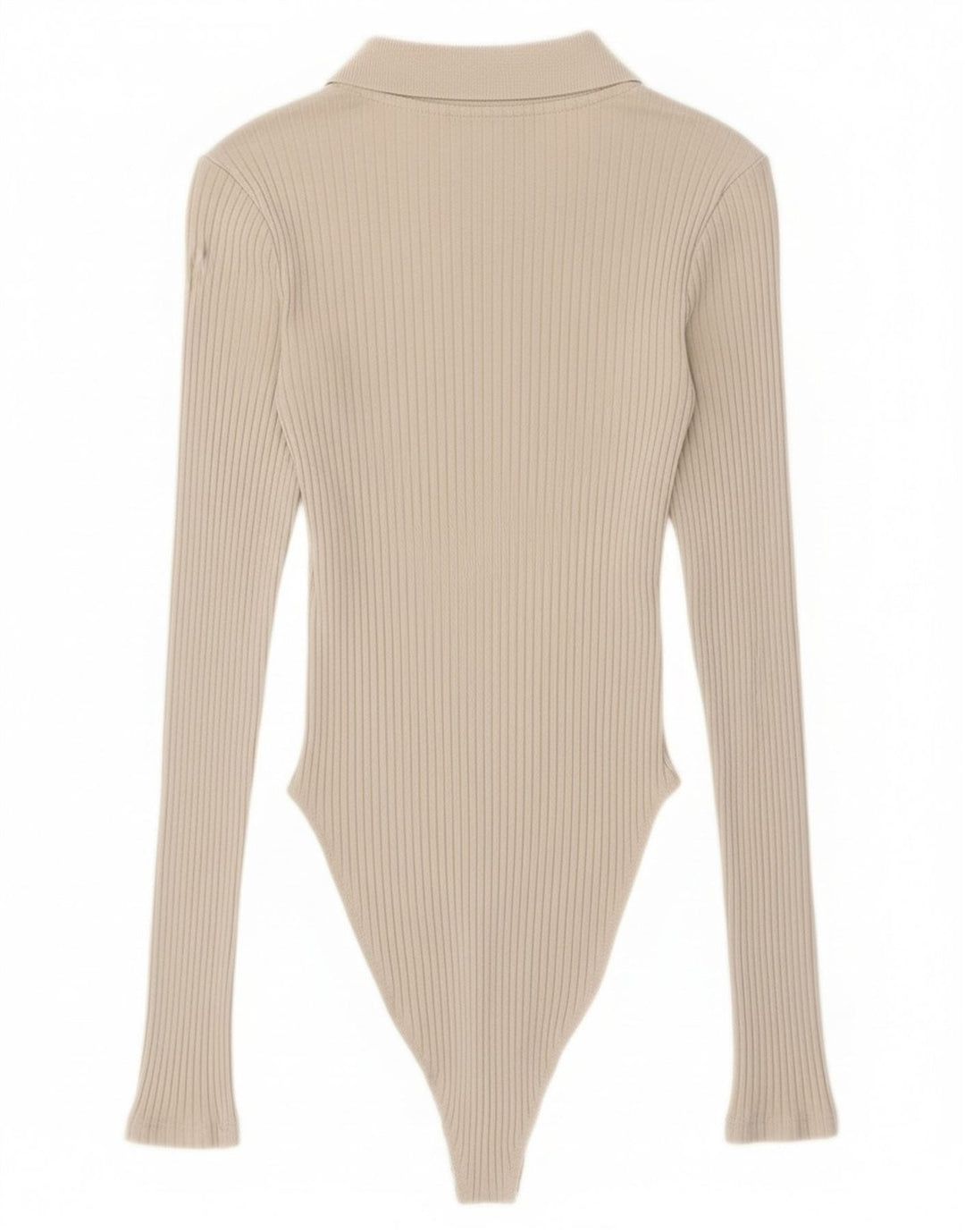 Zara langærmet bodysuit til kvinder UK 8 Lille beige bomuld