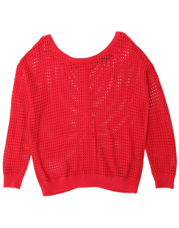 French Connection Dame oversized cardigan sweater UK 14 Medium Red