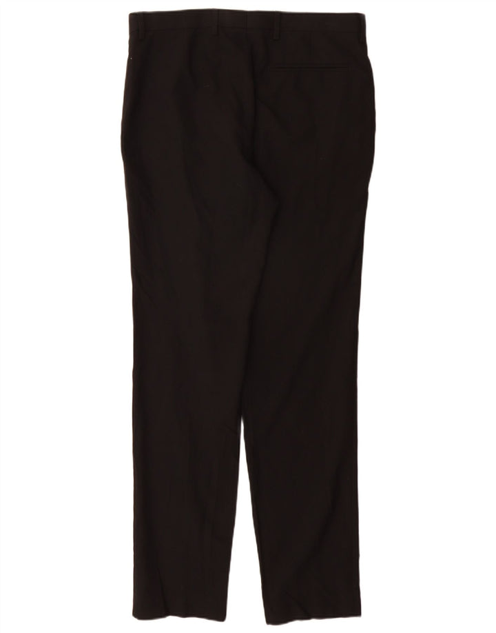 Marks & Spencer Herre Slim Fit Suit Bukser W32 L33 Sort Polyester