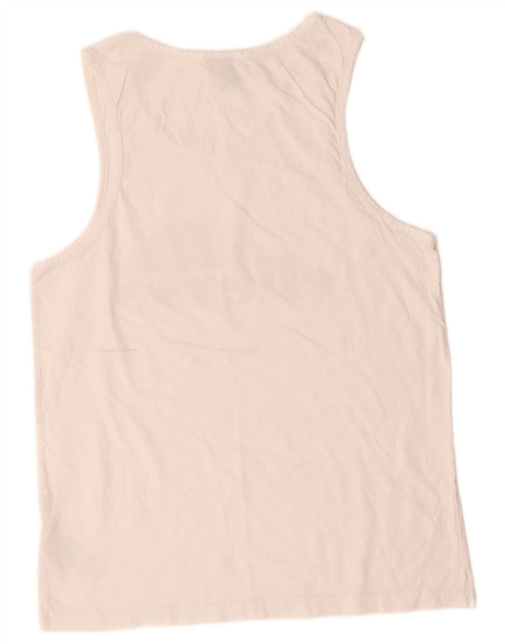 Ellesse Herre Grafisk Vest Top Lille Hvid Bomuld