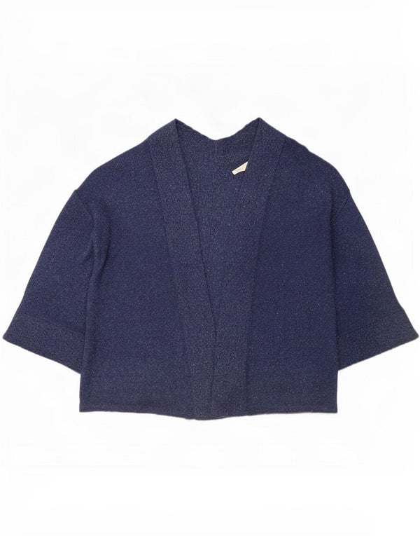 White Stuff Womens Oversized 3/4-ærmet Bolero Jumper UK 18 XL Navy Blue
