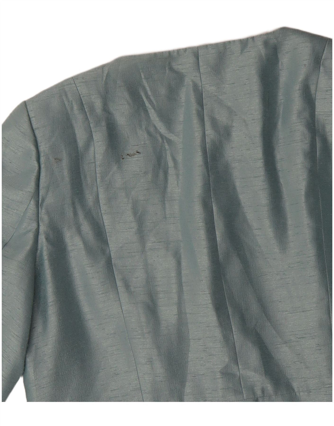 Jacques Vert Dame 3/4-ærmet Crop Blazer Jacket UK 16 Large Blue Viscose