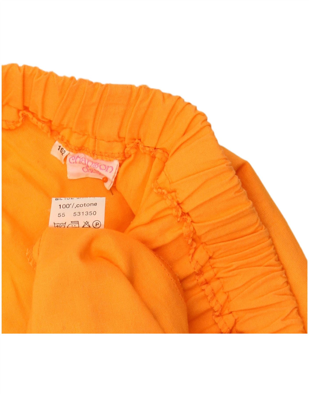 VINTAGE A-Line nederdel til piger 12-13 år W30 Orange Bomuld